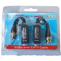 Видео балун для cctv камер видеонабл.c кабелем, 400-600м, комплект-2шт