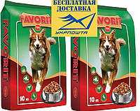 Сухі корми для собак Фаворит Польща 20кг, 2 мішки по 10кг пан пес
