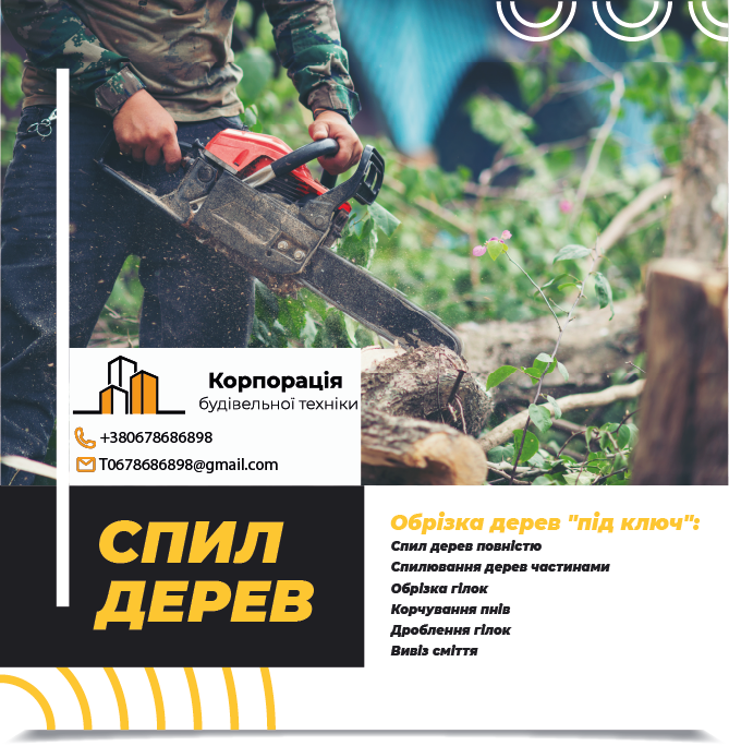 Спил дерев, Обрізка дерев "під ключ". Київ.