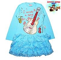 Туніка для дівчинки гіпюр "Гітара"(4,5,6,8 років) - арт.319035222