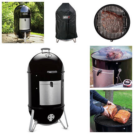 Коптильня вугільна Weber Smokey Mountain Cooker Black 57 см (731004), фото 1