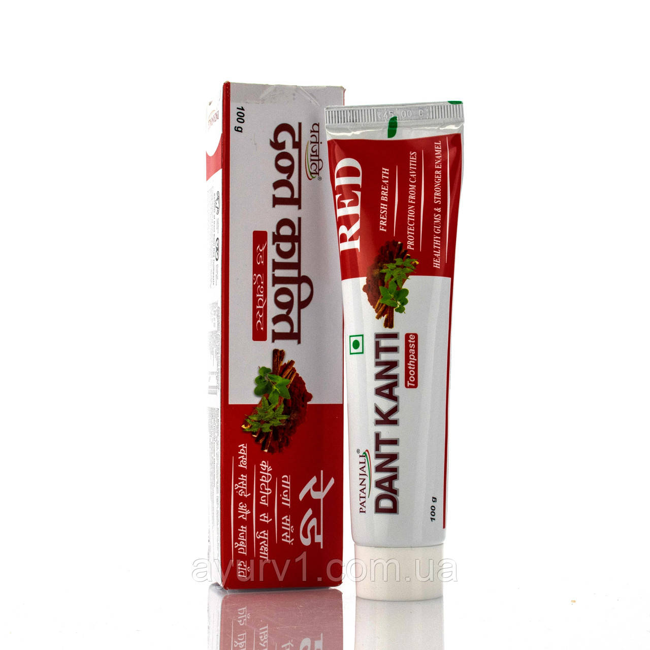 Зубна паста Патанжаві, Patanjali Dant Kanti RED Fresh Breath Toothpaste For Cavity, 100 g