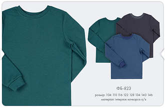 Кофта хл Бембі ФБ823а, 140 інтерлок синій