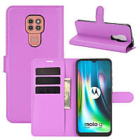 Чохол Fiji Luxury для Motorola Moto G9 Play книжка фіолетовий