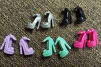 Туфли для куклы Барби модельные на каблуке, обувь для Барби Набор 5 шт. разные цвета