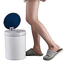 Відро для сміття сенсорне PP JAH 12 л (пластикове, кругле, колір білий), фото 3