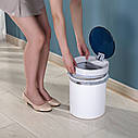 Відро для сміття сенсорне PP JAH 12 л (пластикове, кругле, колір білий), фото 5
