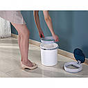 Відро для сміття сенсорне PP JAH 12 л (пластикове, кругле, колір білий), фото 6