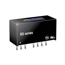 DC DC перетворювач RECOM POWER RS-1215D 2W, Vin 9-18V, Vout ±15V, ±67mA, SIP