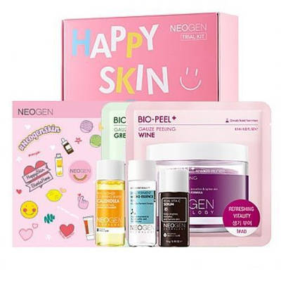Набір мініатюр засобів по догляду за обличчям NEOGEN Happy Skin Trial Kit