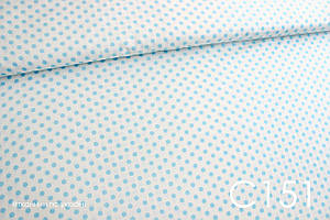 Тканина сатин Горох блакитний 8 мм