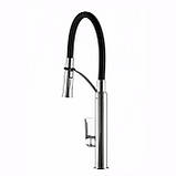 Змішувач кухонний гнучкий TOPAZ BARTS TB 8817-H18 чорний, фото 5