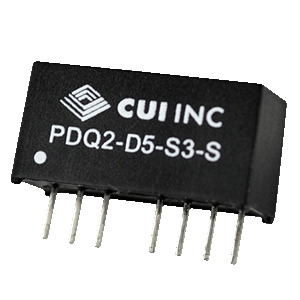 DC DC перетворювач CUI INC PDQ2-D12-D15-S 2W, Vin 9-18V, Vout ±15V, ±67mA, SIP