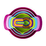 Набір кухонних мисок із мірними ложками Веселка 10 в 1, фото 3