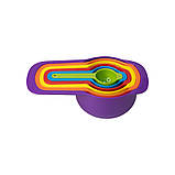 Набір кухонних мисок із мірними ложками Веселка 10 в 1, фото 7