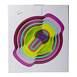 Набір кухонних мисок із мірними ложками Веселка 10 в 1, фото 4