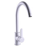 Змішувач кухонний  TOPAZ CORSICA TC 8809-H48-W білий, фото 5
