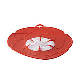 Кришка пароварка із захистом від переливу силіконова червона, фото 5