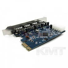 Плата розширення PCI-E USB 3.0 Express 4 порти 15 Gbps