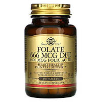 Фолієва кислота (Folic Acid), Solgar, 400 мкг, 250 таблеток