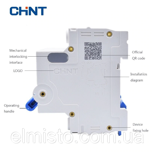Модульный автоматический выключатель CHINT Electric NXB-63 1P 25А 6кА х-ка C для крепления на DIN-рейку - фото 2 - id-p1347574987