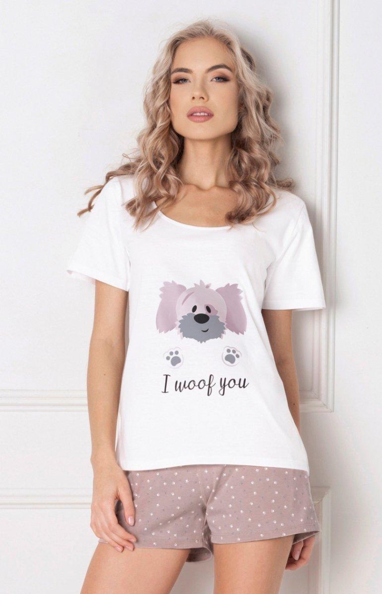 Жіноча піжама ARUELLE Woof короткий рукав шорти
