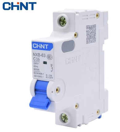 Модульный автоматический выключатель CHINT Electric NXB-63 1P 16А 6кА х-ка C для крепления на DIN-рейку - фото 1 - id-p1347558803