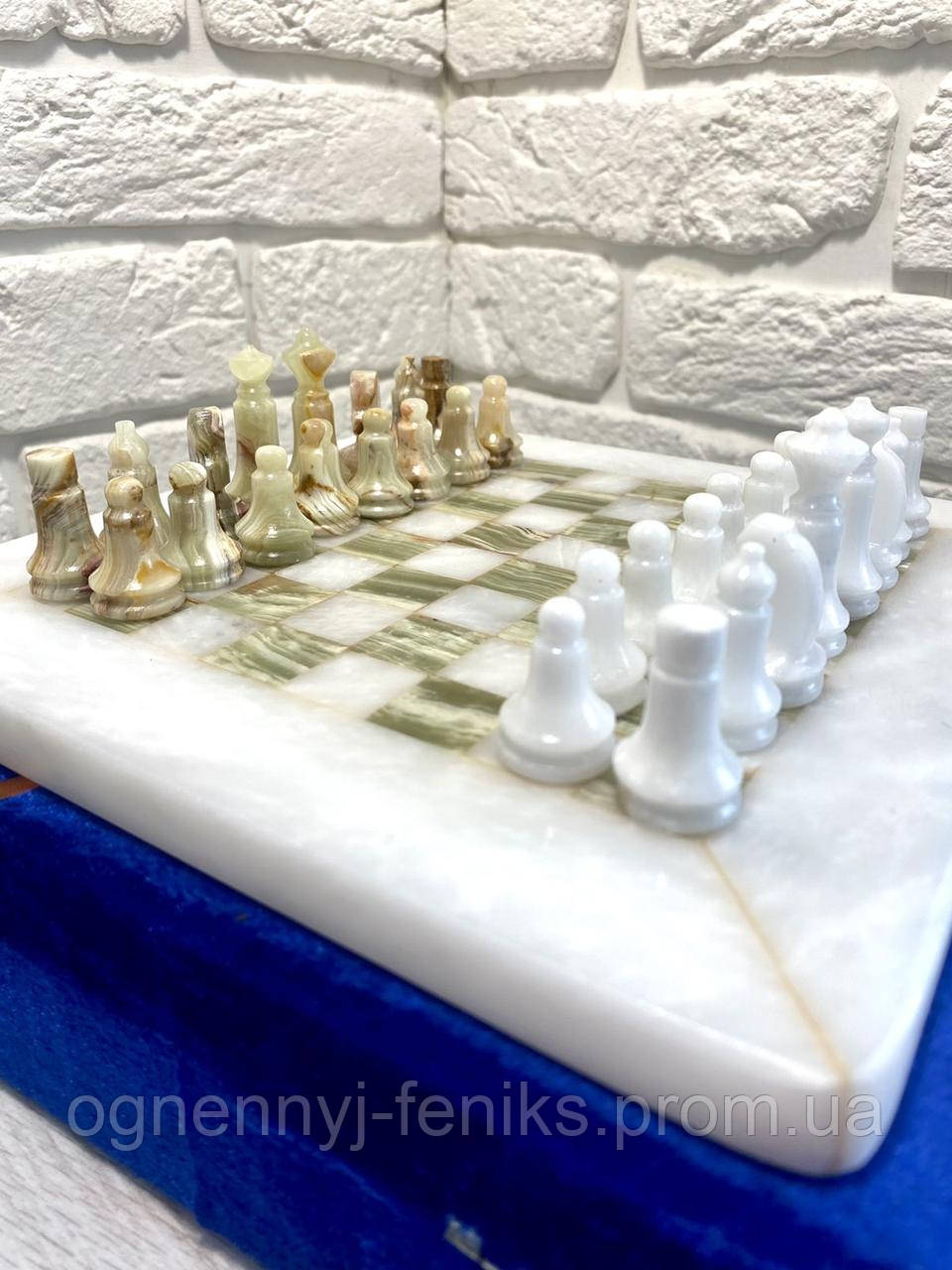 Шахматы из натурального камня Оникс 20х20 см - фото 4 - id-p216780380