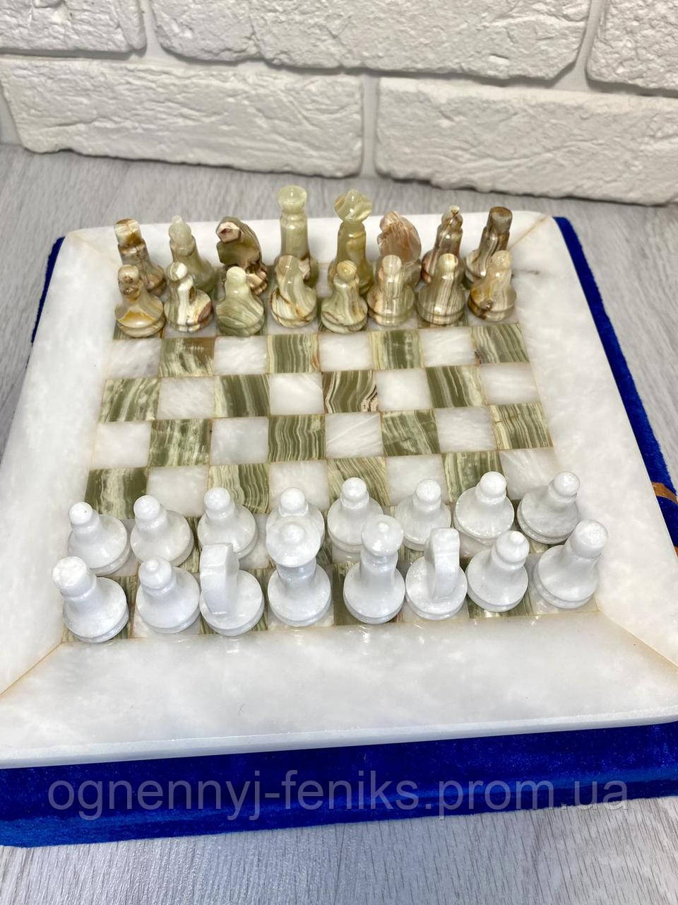 Шахматы из натурального камня Оникс 20х20 см - фото 3 - id-p216780380
