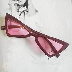 Трикутні стильні окуляри сонцезахисні Червоний