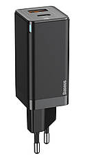 Зарядний пристрій (швидка зарядка) для телефону Baseus GaN2 Q.Charger 45 W 3 А Чорний (CCGAN-Q01), фото 3
