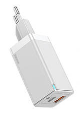 Зарядний пристрій (швидка зарядка) для телефону Baseus GaN2 Q.Charge 45 W 3 А Білий (CCGAN-Q02), фото 5