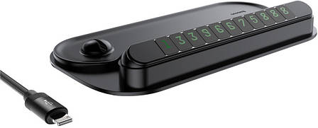 Паркувальна карта Baseus horizon Silicone Parking Number Card bracket Чорний (ACNUM-PM01), фото 1