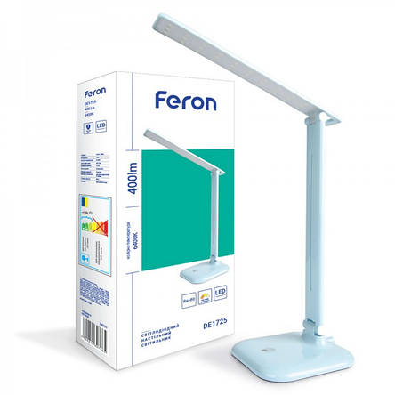 Світильник світлодіодний настільний Feron DE1725 9W 6400К блакитний (24230), фото 1