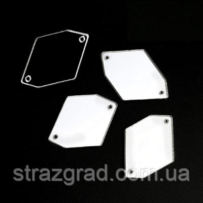 Дзеркальні пришивні стрази. Космик. С/С. 25х35 Silver.