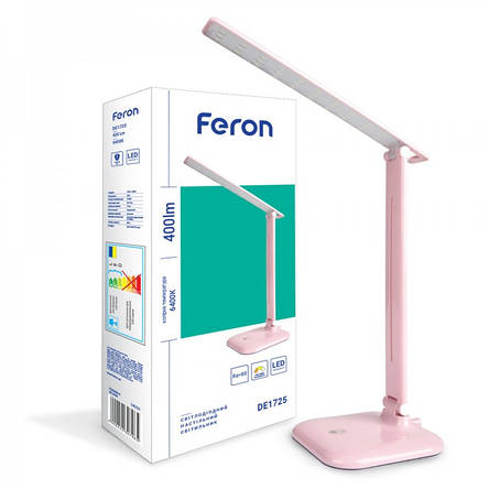 Світильник світлодіодний настільний Feron DE1725 9W 6400К рожевий (24231), фото 1