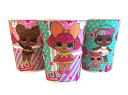 Стаканчики одноразові дитячі "Ляльки Лол" 10 шт/уп