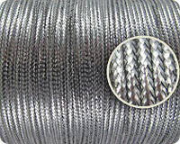 Шнур люриксовый, 1 мм, серебро, 1 м