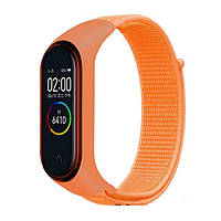 Ремешок для фитнес браслета Xiaomi Mi Band 3 / 4 Nylon orange