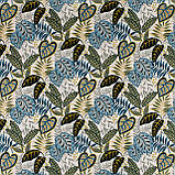 Римська штора тканина з тефлоновим просоченням Туреччина візерунок бежевого червоного і блакитного кольору 071294v1 з доставкою, фото 3