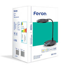 Світильник світлодіодний настільний Feron DE1731 8W 3000-6000К чорний (40074), фото 3