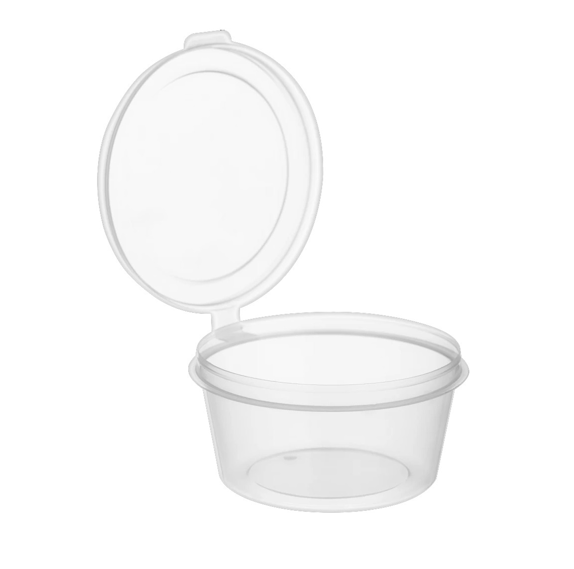 Соусник круглий РР 30 мл. з герметичною кришкою (ракушка)