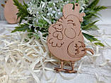 Курочка заготовка до Великодня, фанера 9,5х7см, фото 2