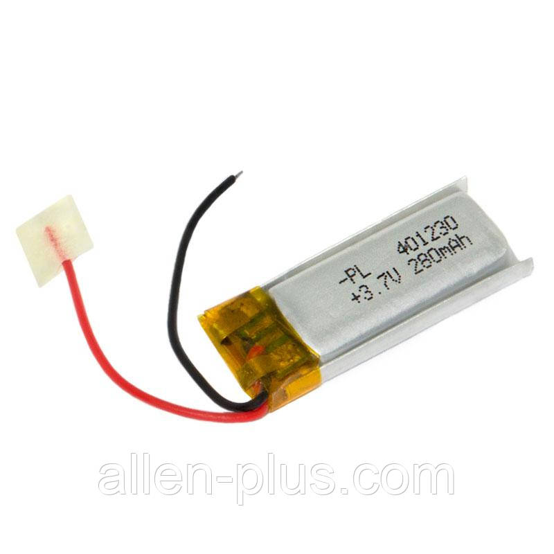 Акумулятор з контролером заряду Li-Pol PL401230 3,7V 280 mAh (4*12*30 мм)