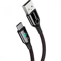 Кабель Baseus Light Intelligent Power-Off Cable USB to Type-C 3A 1m CATCD-01 Black