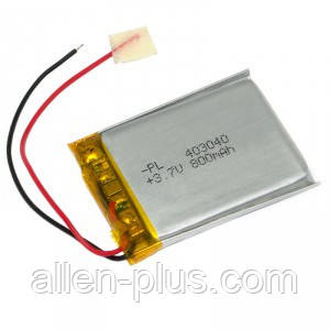 Акумулятор з контролером заряду Li-Pol PL043040 / PL403040 3,7V 800 mAh (4*30*40 мм)