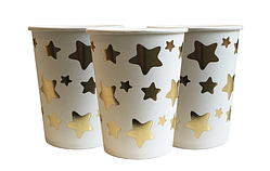 Стаканчики одноразові дитячі "Золоті зірки" 10 шт/уп