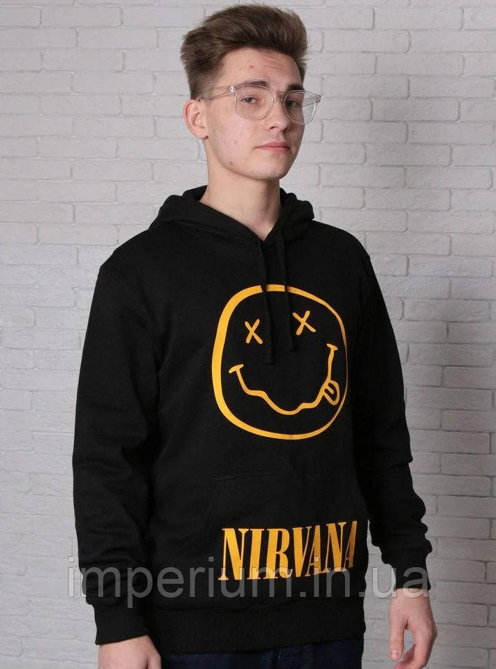 Чорне худі | толстовка nirvana