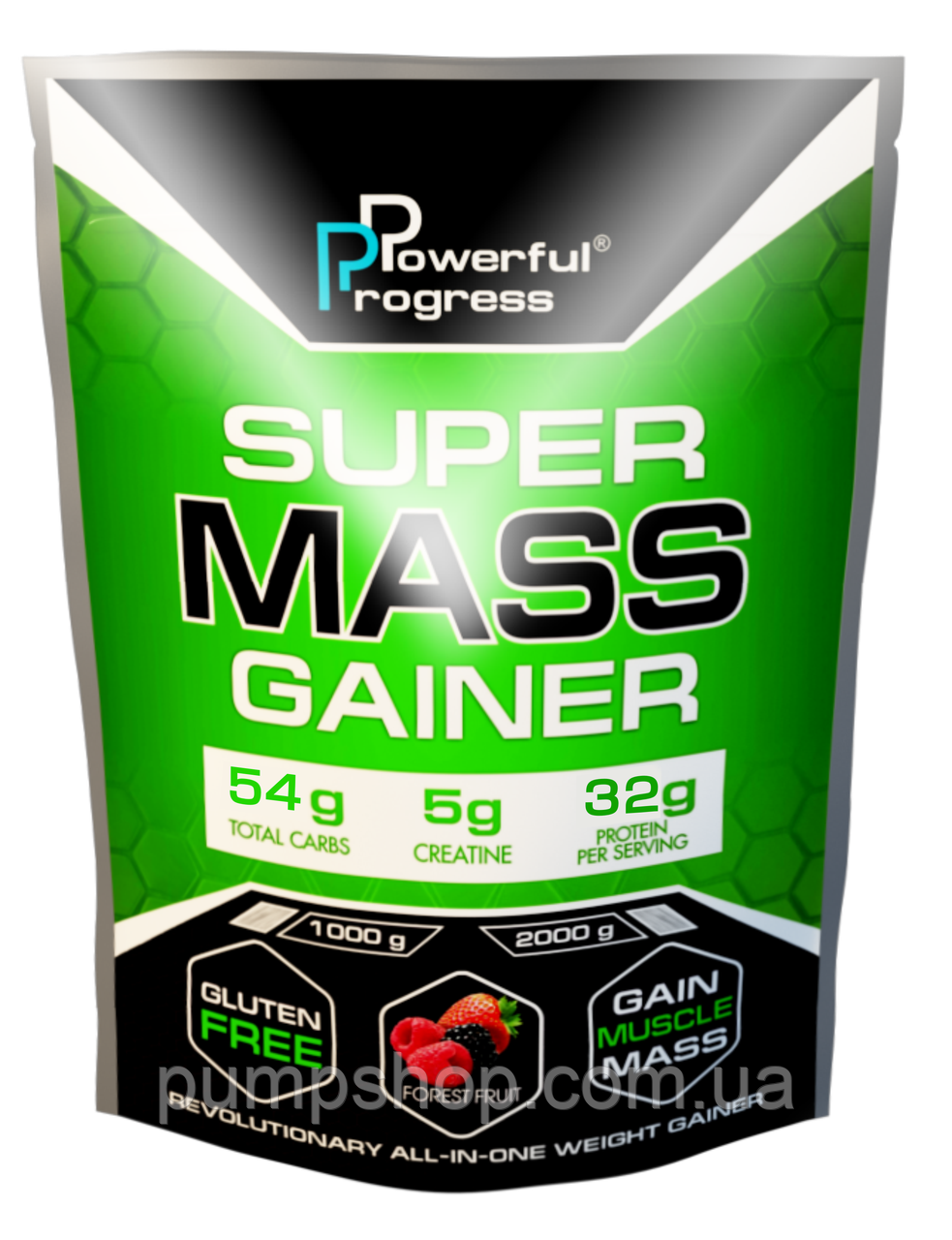 Гейнер Powerful Progress Super Mass Gainer 2 кг (32% білка)