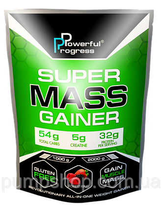 Гейнер Powerful Progress Super Mass Gainer 2 кг (32% білка), фото 1